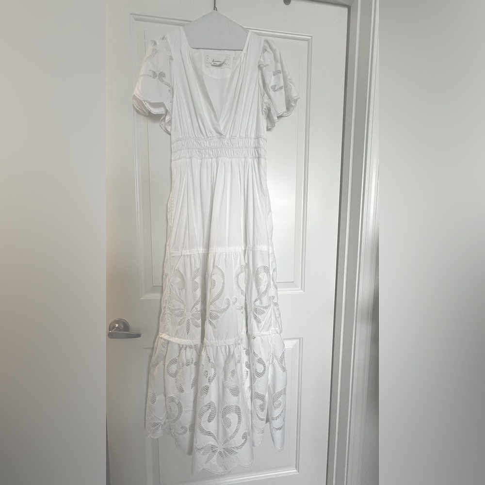 Anthropologie Maxi Dress - White (Size Small)